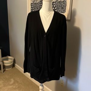 Button-down cotton sweater
